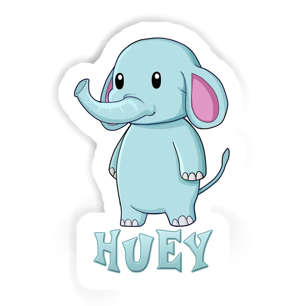 Huey Elephant Sticker (Large, 14x9.8 inch)