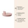 Design Letters Drink lid for baby and kids Personal Drinking Glass in tritan (Nude) - BPA-free, BPS-free and EA-free, matt colored lid with silicone ring, Dishwasher safe, 14 g view 3