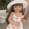 34inch87cm Reborn Toddler Dolls,Huge Baby Full Body Hard Vinyl Girl Realistic Anatomically Correct+ Long Hair Age 3 Dress Model Collectible Great Qualtity view 2