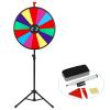 HomGarden 24" Colorful Spinning Prize Wheel | Dual-Use Tabletop/Floor Stand | Dry-Erase Board for Christmas, Carnival, Fundraiser, Promotional & Holiday Events view 1
