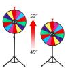 HomGarden 24" Colorful Spinning Prize Wheel | Dual-Use Tabletop/Floor Stand | Dry-Erase Board for Christmas, Carnival, Fundraiser, Promotional & Holiday Events view 2