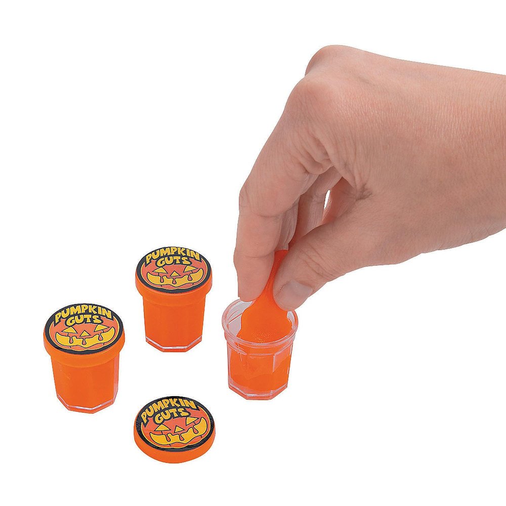 Pumpkin Guts Slime for Halloween (48 Pack) Bulk Halloween Toys