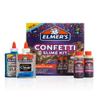 Elmers Confetti Slime Kit, Slime Supplies Include Metallic Glue, Clear Glue, Confetti Magical Liquid Activator, 4 Count - Perfect for Parties, Gift, Kids Activity Time view 2