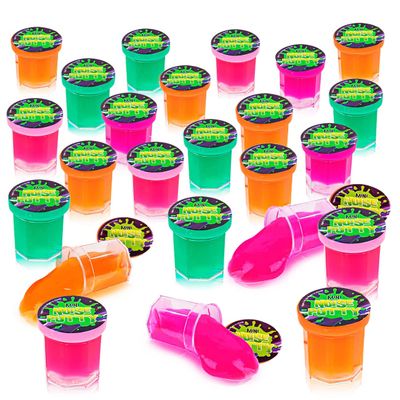 ArtCreativity Mini Noise Putty for Kids - Bulk Pack of 48 Slime - Assorted Vibrant Colors, Birthday Party Favors, Goodie Bag Stuffers, Piata Filler, Funny Prank Toy, for Boys and Girls