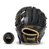 Franklin Sports Meshtek Teeball Fielding Glove with Ball - Left Hand Throw - 9.5" - Black/Gold view 1