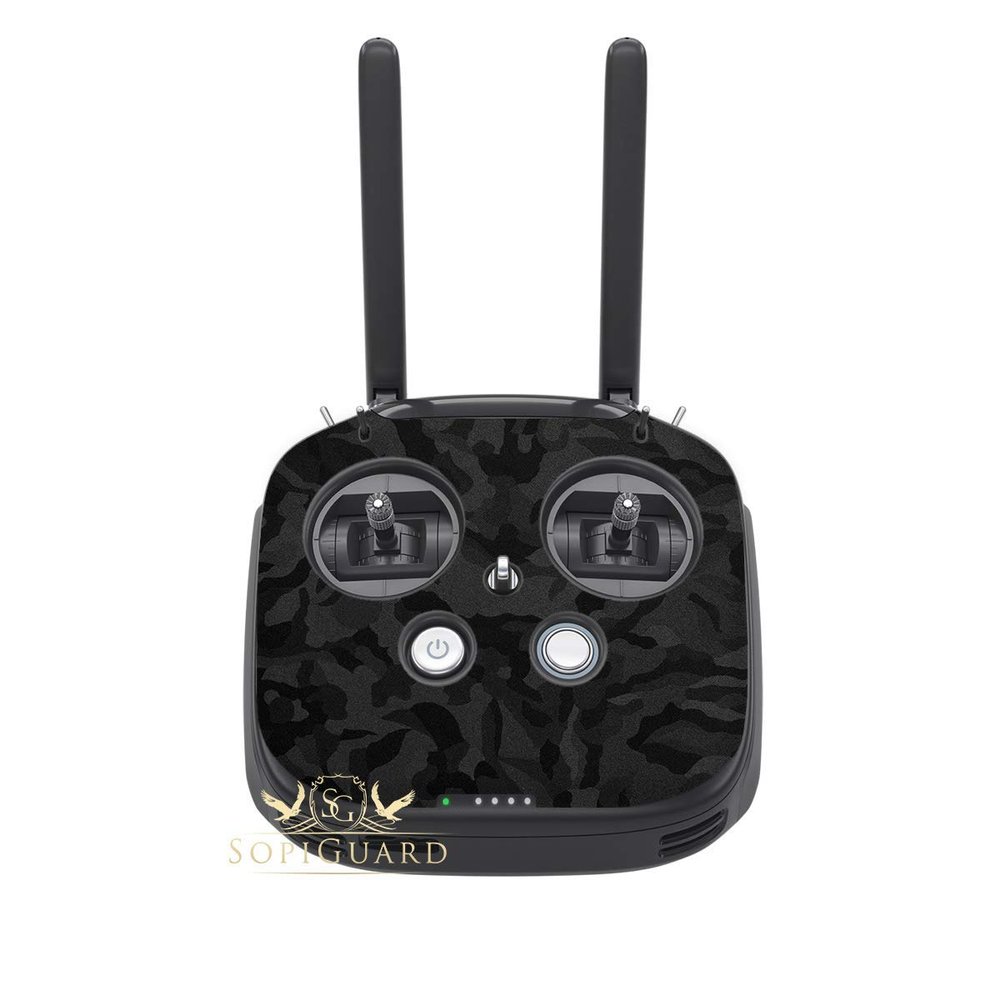 SopiGuard Skin for DJI FPV Remote Controller Front Panel Easy to Apply Vinyl Sticker (3M Black Camo)
