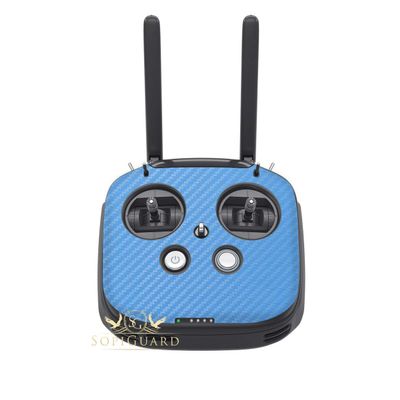 SopiGuard Skin for DJI FPV Remote Controller Front Panel Easy to Apply Vinyl Sticker (Carbon Sky Blue)