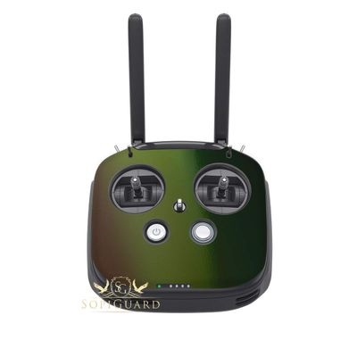 SopiGuard Skin for DJI FPV Remote Controller Front Panel Easy to Apply Vinyl Sticker (Gloss Urban Jungle Silver/Green)