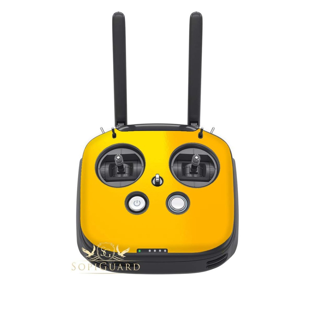 SopiGuard Skin for DJI FPV Remote Controller Front Panel Easy to Apply Vinyl Sticker (3M Gloss Yellow)