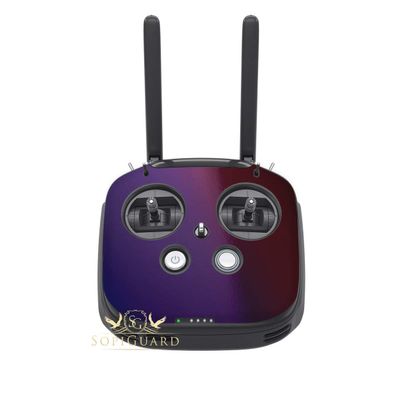 SopiGuard Skin for DJI FPV Remote Controller Front Panel Easy to Apply Vinyl Sticker (Gloss Roaring Thunder Red/Purple)