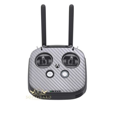 SopiGuard Skin for DJI FPV Remote Controller Front Panel Easy to Apply Vinyl Sticker (Carbon Silver)
