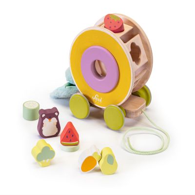 83133 83133 83133 Hamster Pull Away (9 Pieces) | Wooden Educational Toys for Children 0+ 1 + 2 + | 23 x 20 x 13 cm