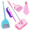 7 Pack Cleaning Set Kid's Housekeeping Tools Kitchen Toys,Includes Mop Broom,Dust-pan,Brush,Apron,Rag,Chenille Duster Boy Girl Career Role Play view 1