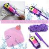 7 Pack Cleaning Set Kid's Housekeeping Tools Kitchen Toys,Includes Mop Broom,Dust-pan,Brush,Apron,Rag,Chenille Duster Boy Girl Career Role Play view 2