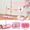 7 Pack Cleaning Set Kid's Housekeeping Tools Kitchen Toys,Includes Mop Broom,Dust-pan,Brush,Apron,Rag,Chenille Duster Boy Girl Career Role Play view 4