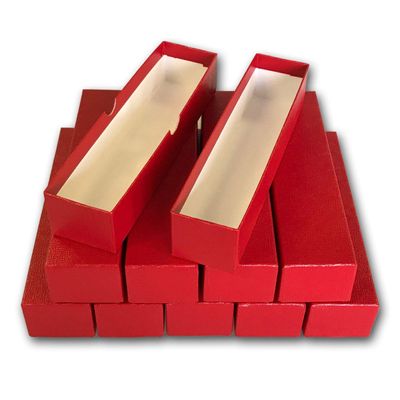 Guardhouse 9" Single Row Storage Box for 2" Paper and Plastic Coin Holders 10 Pack Red