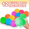 ArtCreativity Puffer Balls - Pack of 12 - Spiky, Soft and Squeeze Stress Relief Balls for Kids and Adults - Calming Sensory Balls for Autistic Children, Birthday Party Favors for Boys and Girls view 2