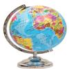 GeoKraft 10 Inches Height 8 Inches Diameter Rotating World Globe with Steel Finish Arc and Base / World Globe / Home Decor / Office Decor / Gift Item (Blue) view 2