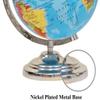 GeoKraft 10 Inches Height 8 Inches Diameter Rotating World Globe with Steel Finish Arc and Base / World Globe / Home Decor / Office Decor / Gift Item (Blue) view 3