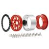 4PCS 2.2" RC Aluminum Beadlock Wheels w/Hubs for For for 1/10 RC Axial Wraith RR10 YETI SCX10 D90 TRX4 CC01 (RED) view 3