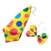 BinaryABC Clown Tie and Bow Tie Set,Clown Costume Props,Halloween Carnival Circus Costume Fancy Dress Accessories view 2