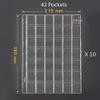 42 Pocket Coin Pages, 10 Sheets Plastic Coin Holders Stamp Collector Supplies for Coin Stamp Currency Collection view 2