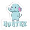 Hunter Elephant Sticker (Large, 14x9.8 inch) view 1