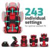 Mifold Hifold Adjustable Kids High Back Booster Car Seat with Strap  Slate Grey view 2