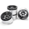 4PCS 2.2" RC Aluminum Beadlock Wheels w/Hubs For 1/10 RC Axial Wraith RR10 YETI SCX10 D90 TRX4 CC01 (Titanium) view 1