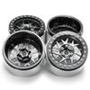 4PCS 2.2" RC Aluminum Beadlock Wheels w/Hubs For 1/10 RC Axial Wraith RR10 YETI SCX10 D90 TRX4 CC01 (Titanium) view 2