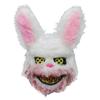 EXP VISION Halloween Spooky Plush Mask, Bloody Creepy Animal Head Mask, Horror Costume Play Party, Haunted House (Abunny) view 1