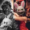 EXP VISION Halloween Spooky Plush Mask, Bloody Creepy Animal Head Mask, Horror Costume Play Party, Haunted House (Abunny) view 2