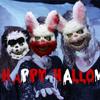 EXP VISION Halloween Spooky Plush Mask, Bloody Creepy Animal Head Mask, Horror Costume Play Party, Haunted House (Abunny) view 3