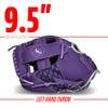 Franklin Sports Meshtek Teeball Fielding Glove with Ball - Left Hand Throw - 9.5" - Purple/Chrome view 3