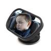 Car Baby Mirror,Back Seat Baby Mirror,360 Degree Adjustable Rear View Baby Car Seat Mirror,View Baby on Back Seat,with Clip and Suction Cup,Black 1 Pack view 2