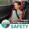 Mifold Hifold Adjustable Kids High Back Booster Car Seat with Strap  Racing Red view 3