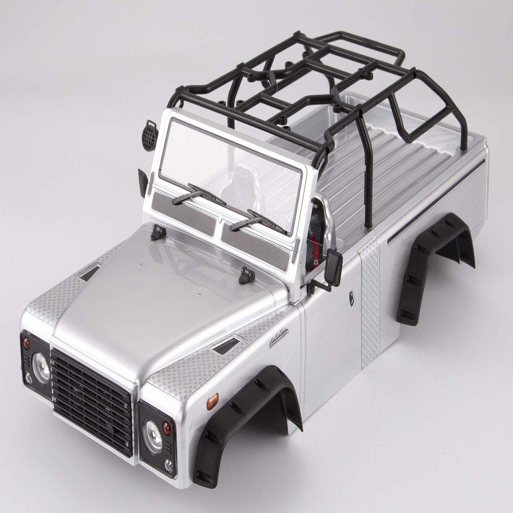 Marauder_ Finished Body Silver (Painted) Light Buckets Assembled Fit for Axial SCX10 & SCX10_Chassis