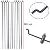 10 PCS 0.047x10.24" Steel Pushrods And 10 PCS Nylon 0.79x0.43" Lock on Control Horns 4 Holes for RC Airplane Model Aircraft DIY Parts view 2