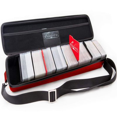Quiver Time 's Red Card Case, Perfect for MTG Deck, Premium Storage Box, for Trading Cards, and Playing Card Storage, Ideal for Carrying Magic The Gathering and Game TCG Enthusiasts Recommended