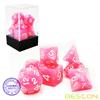 Bescon Moonstone Dice Set Peachy, Bescon Polyhedral RPG Dice Set Moonstone Effect view 4