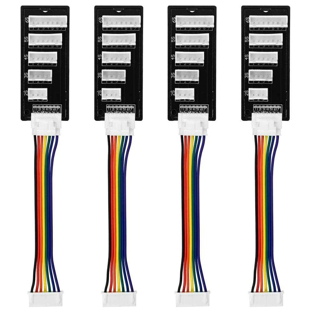 WMYCONGCONG 4 PCS 2-6S Balance Board Battery Charger Extend Expansion Board Adapter Converter for RC Vehicles Lipo Battery Charging