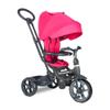 Joovy Tricycoo LX Premium Kids Tricycle with 8 Stages Featuring Chunky Front Tire, Removable and Adjustable Parent Handle, Safety Harness, Machine-Washable Seat Pad, and Retractable Canopy, Magenta view 1