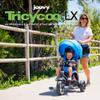 Joovy Tricycoo LX Premium Kids Tricycle with 8 Stages Featuring Chunky Front Tire, Removable and Adjustable Parent Handle, Safety Harness, Machine-Washable Seat Pad, and Retractable Canopy, Magenta view 2