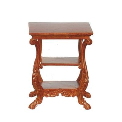 Melody Jane Dolls Houses Dollhouse American Side Table Walnut JBM Miniature Living Room Furniture