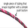 Glow in The Dark Hula Hoop Made for Adults and Kids and Best for Hoop Dance, Tricks and Fun (34" Hoop Size and Weighs 9.8 oz) (Pink Matrix) view 3