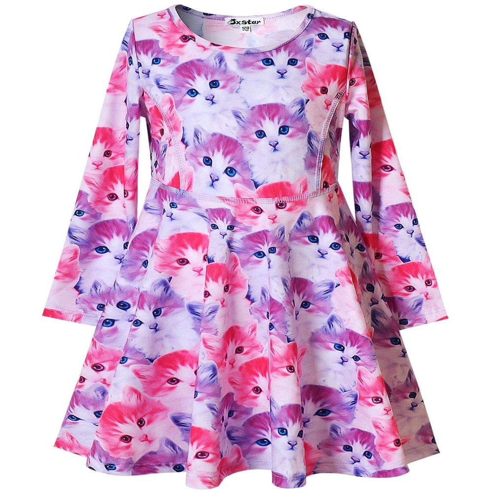 Cat Dresses for Girls Fall Outfit Halloween Costume 10 11