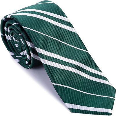 Angel Kiss Cosplay Wizard Tie for Themed Party Halloween Christmas Birthday Dress Up Party Magic Costume Accessory, Unisex Cosplay Striped Necktie for Adults and Teens Daily Use - Green