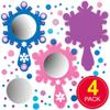 Baker Ross AT174 Snow Princess Mirror Kits, Pack of 4 - Arts and Crafts for Kids, Christmas Arts and Craft Kits view 2