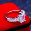 SXFSE Womens Luxury Rings, Personalized Metal Full Diamond Microinlaid Zircon Female Ring Jewelry Gift for Girlfriend Mother view 3