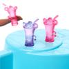 Barbie Doll & Pool Playset with Accessories that Include a Pink Slide, Beverages & Towel, Brunette Fashion Doll in Floral Swimsuit view 4